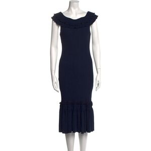 Jonathan Simkhai Ribbed Knit Off Shoulder Wiggle Dress